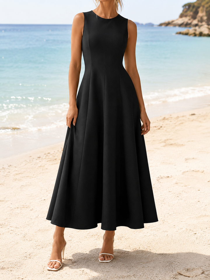 Sleeveless Slim Fit Longline Midi Dress
