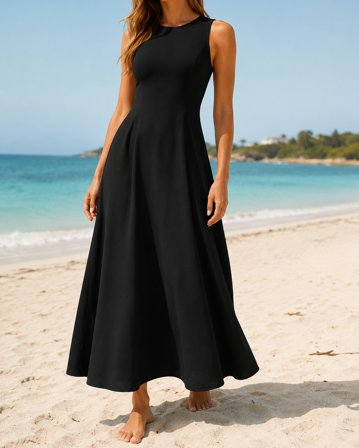 Sleeveless Slim Fit Longline Midi Dress