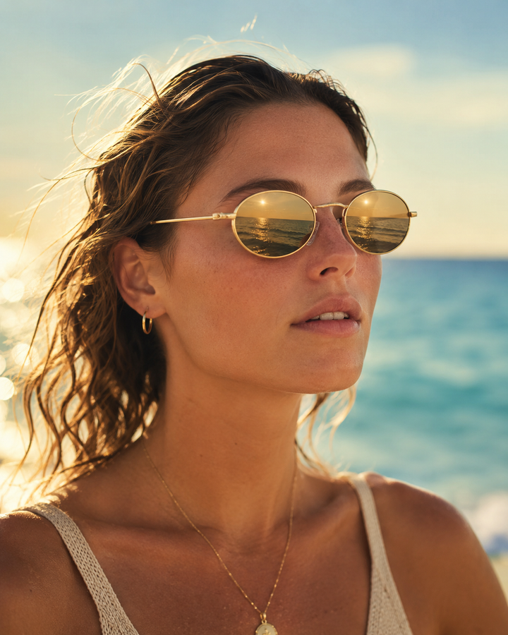 Famous Oval Metal Round Sunglasses